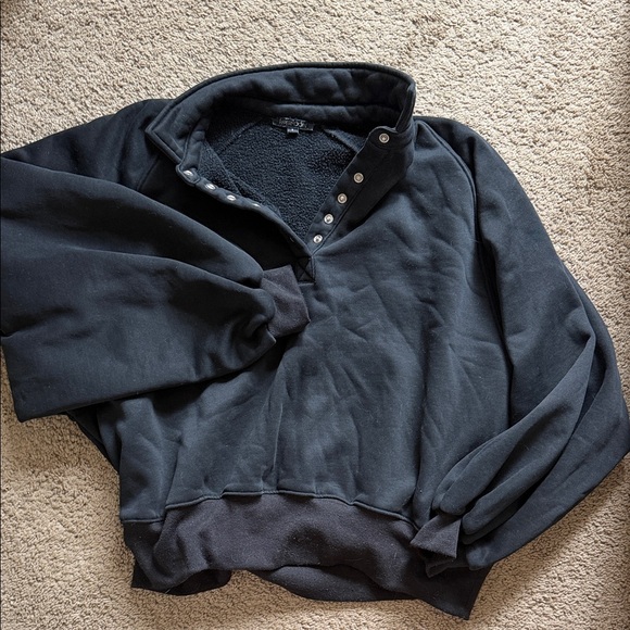 Papermoon Tops - Paper moon balloon sleeve oversized black sweatshirt